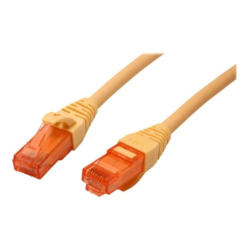 Roline - Cordon de raccordement - RJ-45 (M) pour RJ-45 (M) - 30 cm - UTP - CAT 6 - sans halogène, moulé, bloqué - jaune