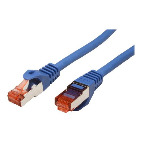 Roline - Cordon de raccordement - RJ-45 (M) pour RJ-45 (M) - 30 cm - SFTP, PiMF - CAT 6 - sans halogène, moulé, bloqué - bleu