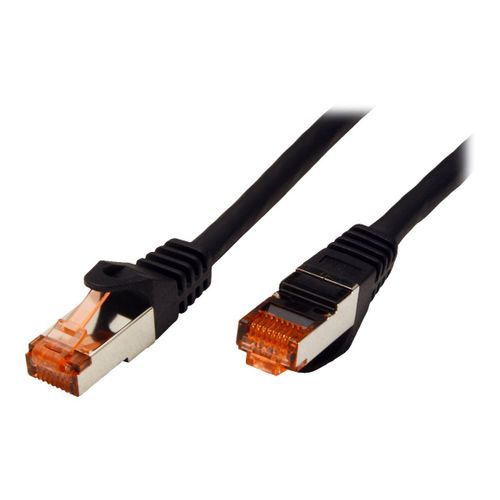 Roline - Cordon de raccordement - RJ-45 (M) pour RJ-45 (M) - 30 cm - SFTP, PiMF - CAT 6 - sans halogène, moulé, bloqué - noir