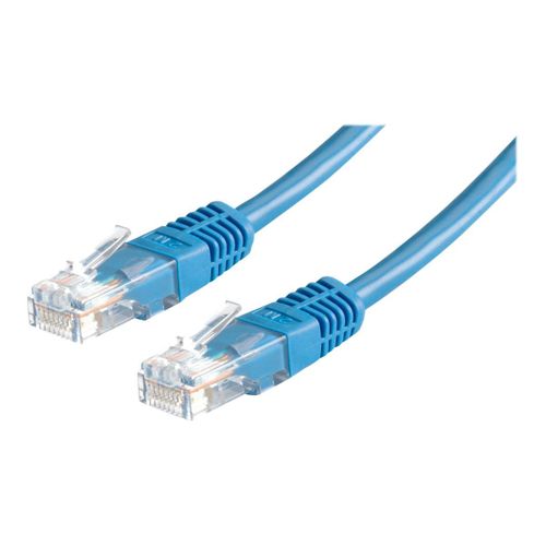 VALUE - Cordon de raccordement - RJ-45 (M) pour RJ-45 (M) - 1 m - UTP - CAT 6 - moulé, bloqué - bleu