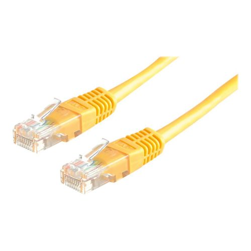 VALUE - Cordon de raccordement - RJ-45 (M) pour RJ-45 (M) - 50 cm - UTP - CAT 6 - moulé, bloqué - jaune