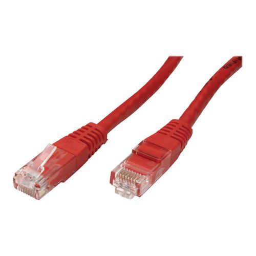 VALUE - Cordon de raccordement - RJ-45 (M) pour RJ-45 (M) - 5 m - UTP - CAT 6e - moulé, bloqué - rouge