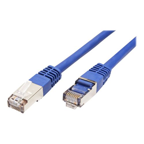 VALUE - Cordon de raccordement - RJ-45 (M) pour RJ-45 (M) - 50 cm - SFTP, PiMF - CAT 6 - moulé, bloqué - bleu