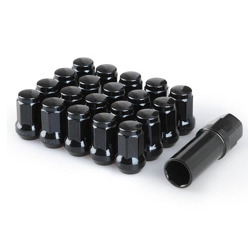 Écrou heptogonal en fer pour rayons de roue, serrure LDPKg, extrémité fermée, Honda et Ford, longueur 32mm, M12 * 1.5, M12 * 1.25, 20 pièces