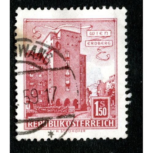 Timbre Oblitéré Republik Osterreich, Wien Erdberg, 1.50 S