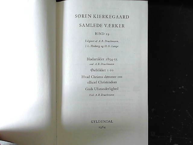 Sã¿Ren Kierkegaards Samlede Vã¿Rker