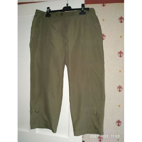 Pantacourt Blanche Porte Polyester 46 Kaki