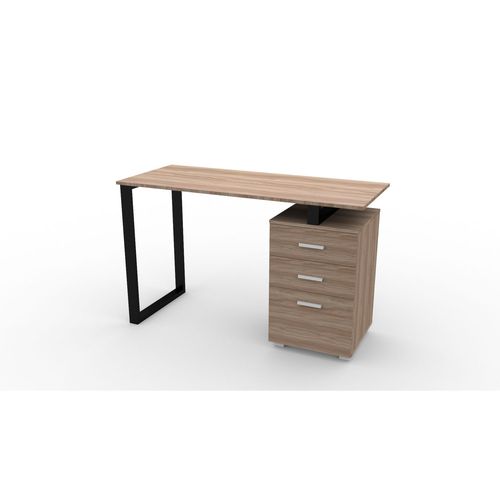 Bureau James - 120x50x75cm - Marron Et Noir