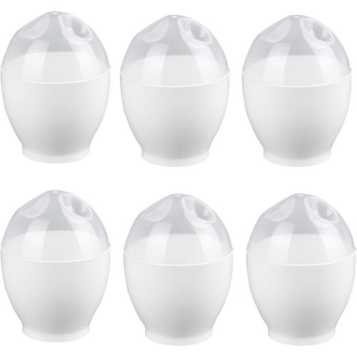 6 Pièces Pocheuse Oeuf Easy Egg Cooker Pocheuses À ¿Ufs En Plastique Cuit Oeuf Micro Onde Poêle Pour Micro Ondesantiadhésive Réutilisables Avec Couvercle Pour Cuisiner Des ¿Ufs Pochés Parfaits Sansbpa