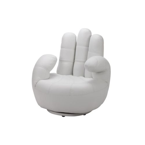 Fauteuil Main Pivotant Catchy En Simili - Blanc