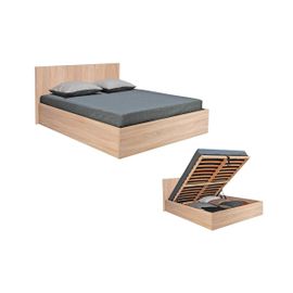 Lit coffre ELPHEGE - 140x190cm - Coloris : Ch?ne