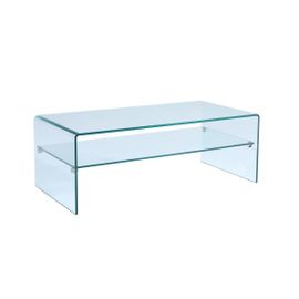 Table Basse Stileos - Double Plateau - Verre Trempé