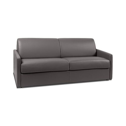 Canapé 4 Places Convertible Express En Simili Calife - Gris - Couchage 160 Cm - Matelas 14 Cm