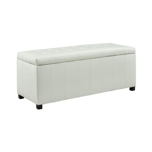 Banc Coffre De Rangement Concierto En Simili - Blanc