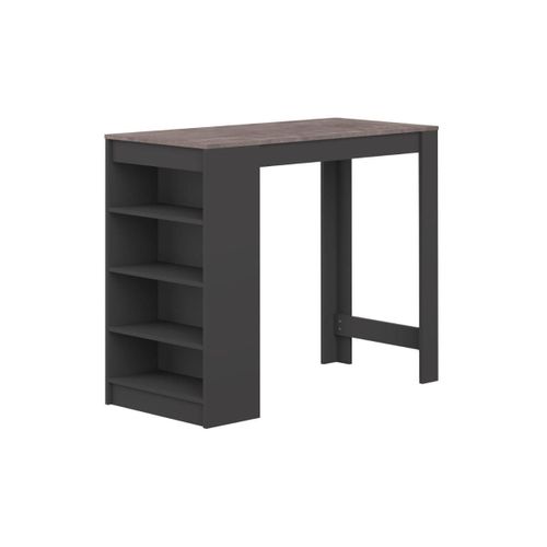 Meuble Bar Aravis Noir Et Béton 115 X 102,7 - Temahome