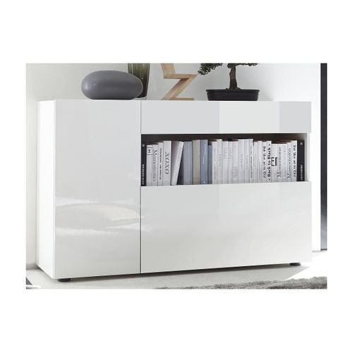Buffet Altair - 2 Portes & 1 Tiroir - Coloris : Blanc Laqué