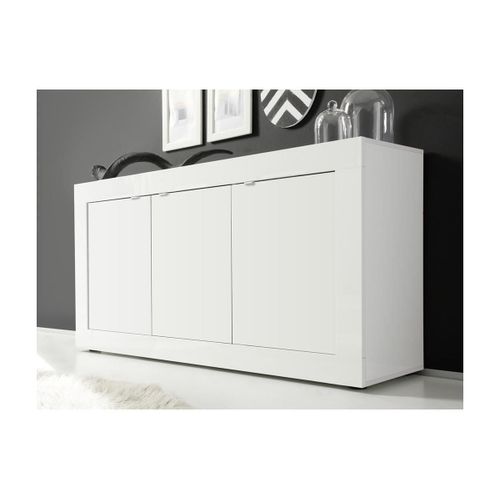Buffet Comete - 3 Portes - Blanc Laqué
