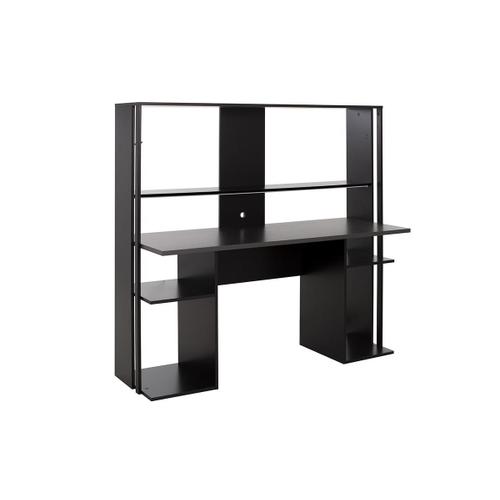 Bureau Gamer Standa - Avec Rangements Et Leds - Noir