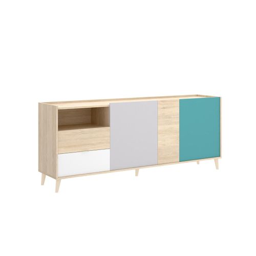 Buffet Bica - 3 Portes & 2 Tiroirs - Multicolores