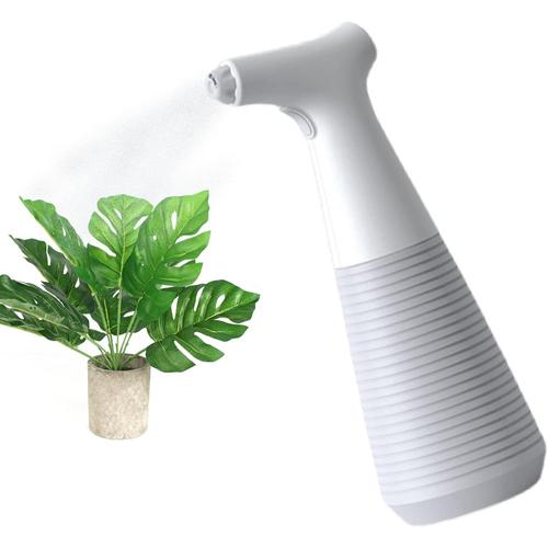 Arrosoir électrique 900 ml (blanc) avec buse réglable, adapté pour l'intérieur et l'extérieur, arrosage, fleurs, plantes d'intérieur, maison, appartement, outils de jardinage