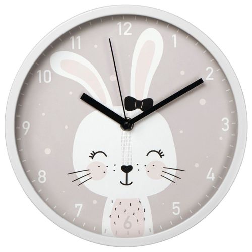 Horloge murale pour enfant "Lovely Bunny", Ø 25 cm, silencieuse