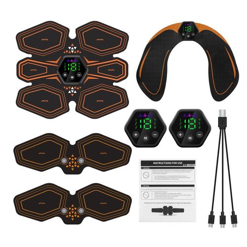Option 4 - Stimulateur Musculaire Avec Écran Lcd, Appareil D'entraînement Pour Tonifier Les Abdominaux, Les Hanches, Le Corps Et L'amincissement À La Maison