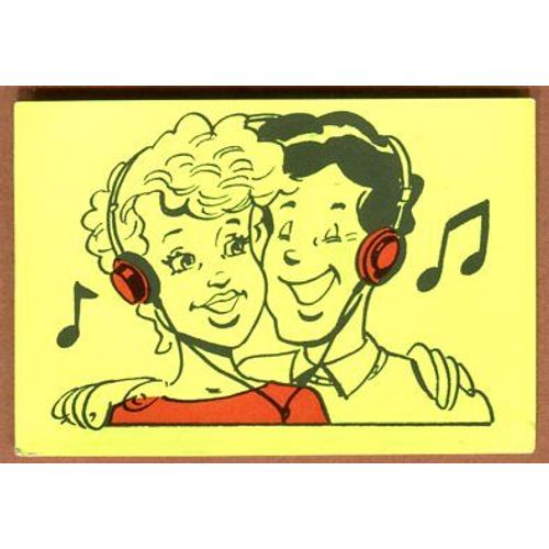 Panini Stickers - Collection Musique - Jaune Fluo - Années 80