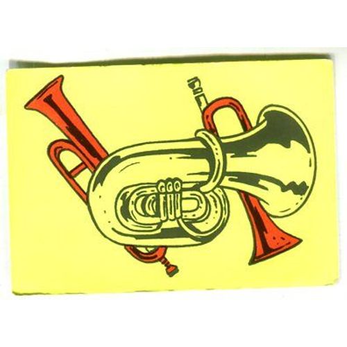 Panini Stickers - Collection Musique - Jaune Fluo - Années 80