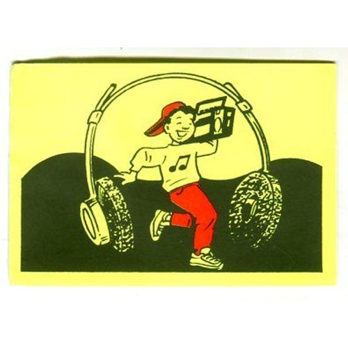 Panini Stickers - Collection Musique - Jaune Fluo - Années 80