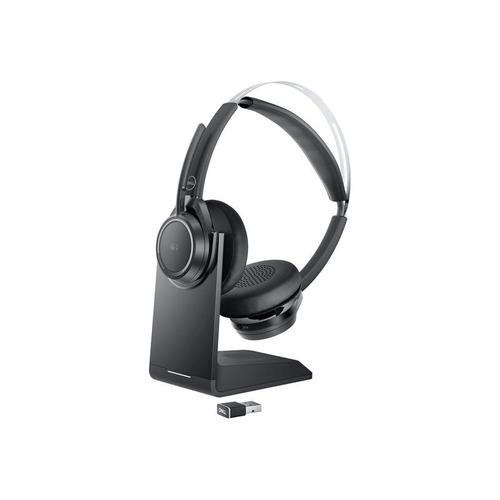 Dell Premier Wireless ANC Headset WL7022 - Micro-casque - Bluetooth - sans fil - Suppresseur de bruit actif - USB-A via adaptateur Bluetooth - certifié Zoom, Certifié pour Microsoft Teams - pour...