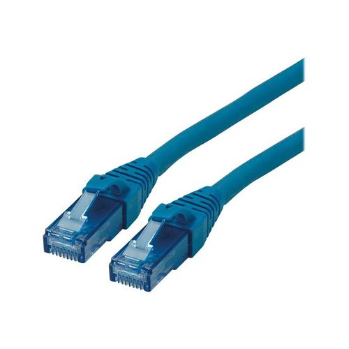 Roline - Cordon de raccordement - RJ-45 (M) pour RJ-45 (M) - 20 m - UTP - CAT 6a - sans halogène, moulé, bloqué - bleu
