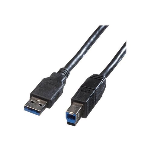 Roline - Câble USB - USB type A (M) pour USB Type B (M) - USB 3.0 - 80 cm - moulé - noir