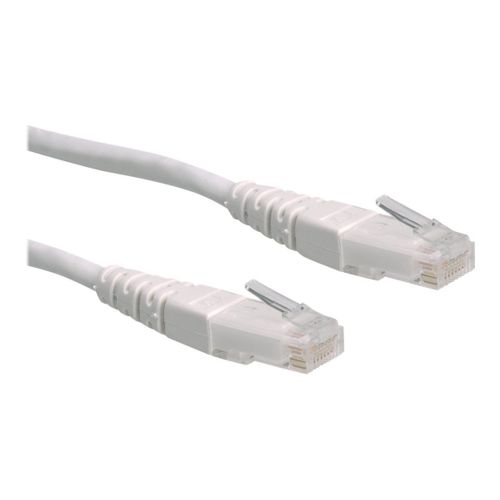 Roline - Cordon de raccordement - RJ-45 (M) pour RJ-45 (M) - 1 m - UTP - CAT 6e - moulé, bloqué - blanc