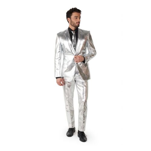 Costume Mr. Shiny Silver Homme Opposuits - Taille: S (Eu 46)