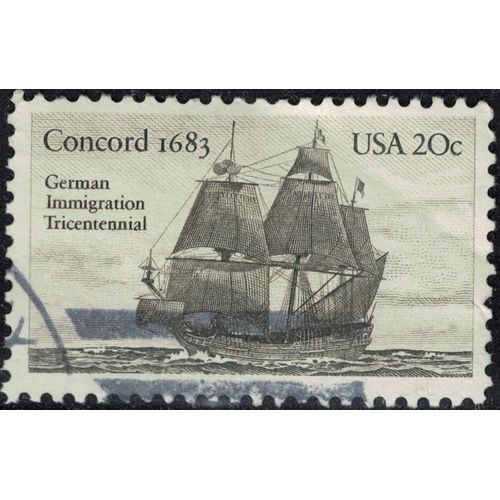 Etats Unis 1983 Oblitéré Used Tricentenaire De L'immigration Allemande Navire Voilier Concord Su