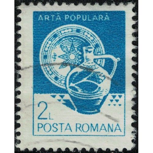 Roumanie 1982 Oblitéré Used Art Populaire Assiette Et Carafe Varna Maramures Su