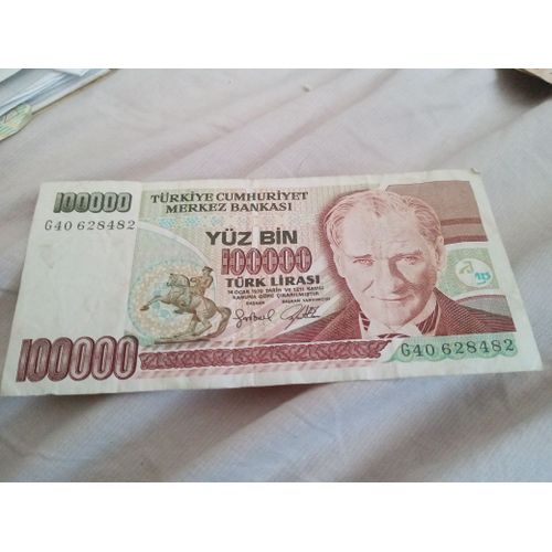 Billet 100000 Livres Turquie