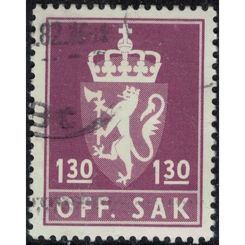 Norvège 1981 Oblitéré Used Off Sak Offentlig Sak Blason Lion Héraldique 1.30 Kr Su