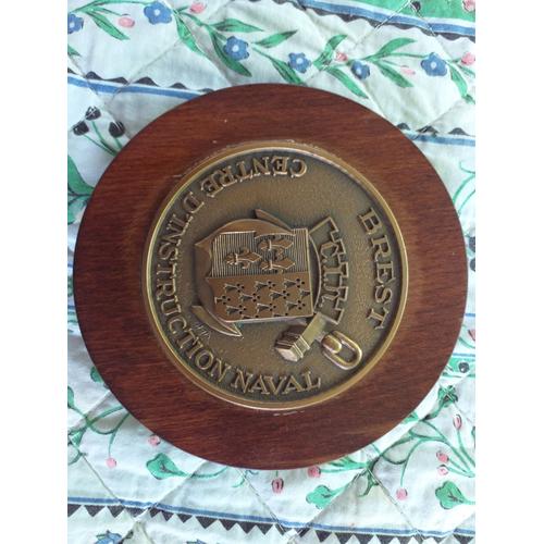 Médaille Bronze Centre D'instruction Naval - Best (Dans Un Cadre Bois)