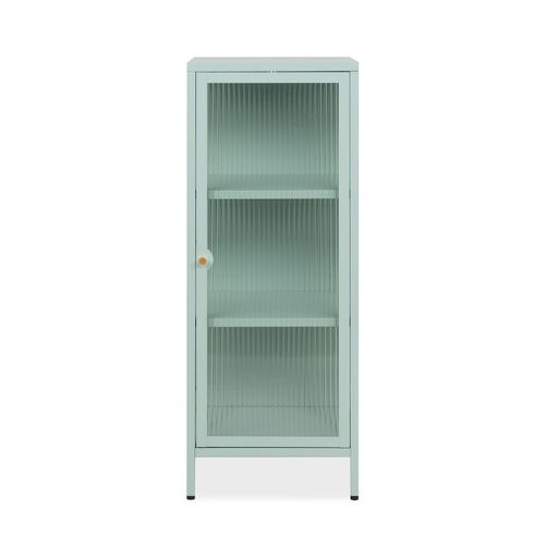 Commode Avec 1 Porte Vitrée Et 2 Étagères En Métal L40 Cm