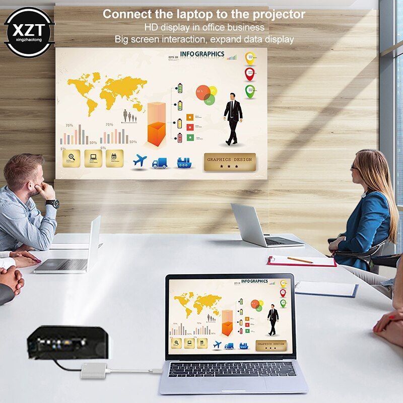Autre - Adaptateur USB C vers HDMI VGA 4K Type C HUB, conver... - 6