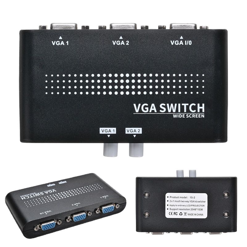 Mayitr ? Mini botier de slection VGA 2 en 1, commutateur d... - 3