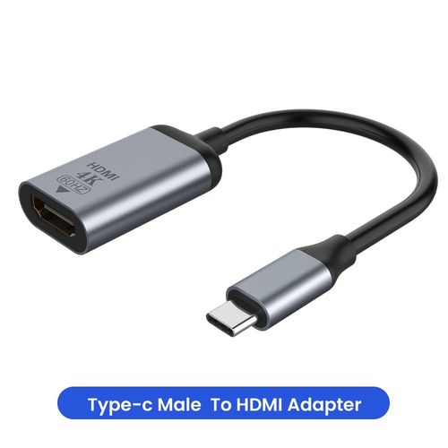 Type C à HDMI - Adaptateur USB type-c vers HDMI 4K 60HZ, câble convertisseur pour MacBook Pro, Huawei, Samsung