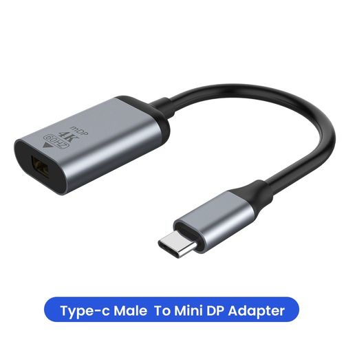 Type C à Mini DP - Adaptateur USB type-c vers HDMI câble convertisseur 4K 60HZ, pour MacBook Pro et Samsung