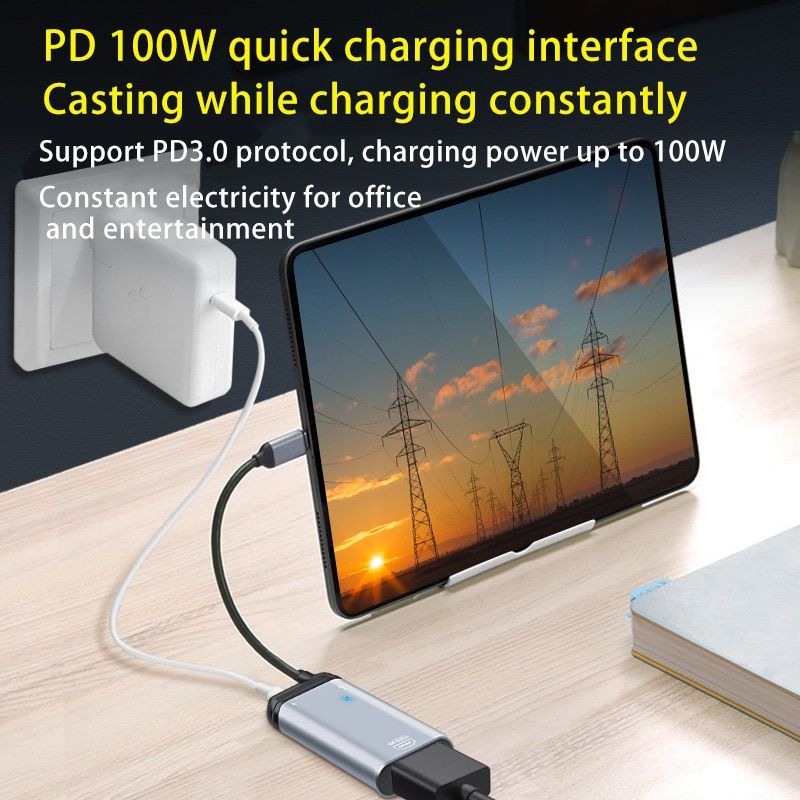 Type C  Mini DP - Cble USB type-c vers HDMI 4K 60Hz, adapt... - 5