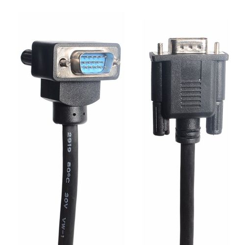 Vers le bas - Câble adaptateur mâle à mâle droit, moniteur VGA à Angle droit, gauche, haut et bas, Type col de cygne, 90 °