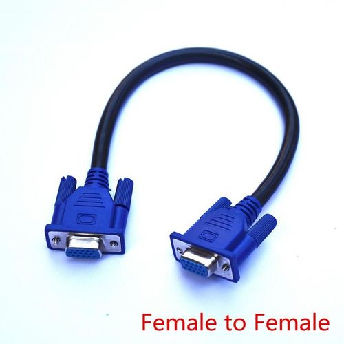 VGA-F-F - Câble VGA d-sub court mâle vers mâle, mâle vers femelle et femelle vers femelle rvb pour moniteur, 50cm HD15Pin