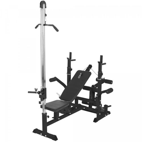 Gorilla Sports - Banc De Musculation Universel (Banc + Option Poulie) - Coloris Noir