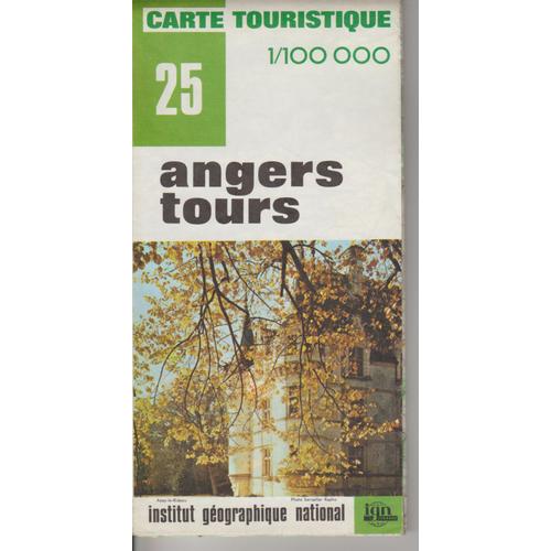 Carte Ign 1:100 000 Angers Tours 25