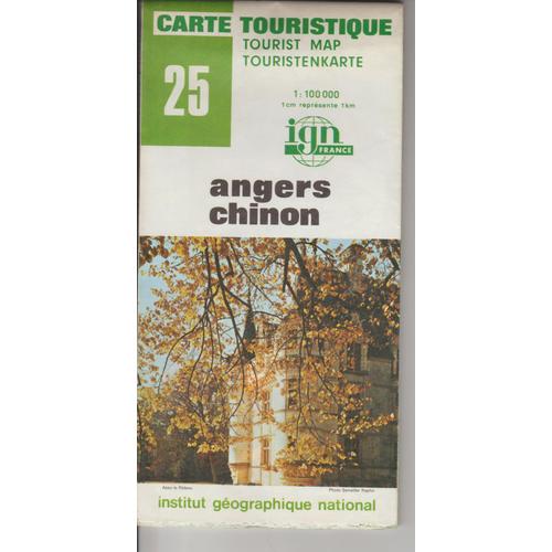 Carte Ign 1:100 000 Angers Chinon 25